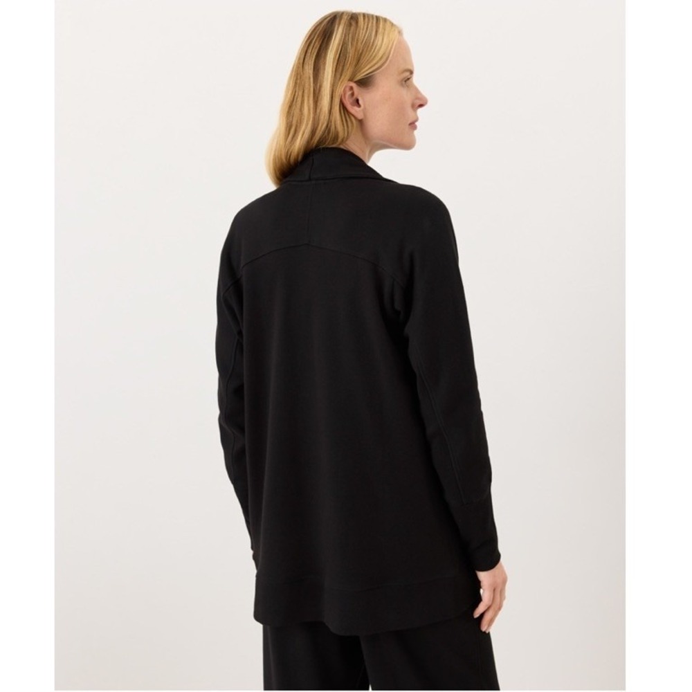 Pact 100% Organic Cotton Airplane Wrap Cardigan Black XL/XXL Travel Packable - Picture 4 of 12
